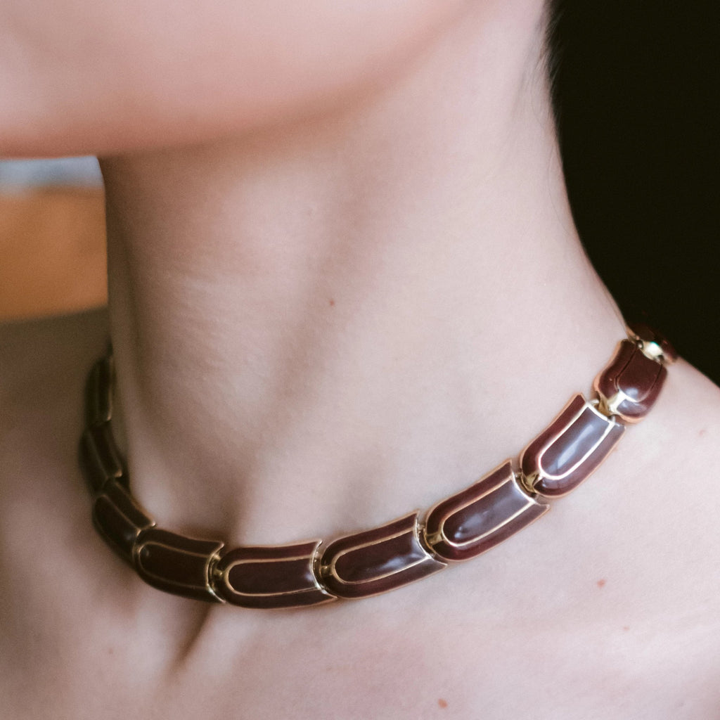 Vintage 1960s Signed Lanvin Collar & Choker Necklace