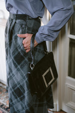Vintage 1960s Signed Dorian Black Top Handle Bag
