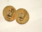 Vintage 1980s Imitation Pearl Textured Clip-on Earrings