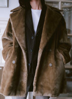 Faux Fur Shiny Hazelnut Coat