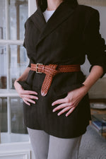 Vintage 1990s Woven Leather Belt