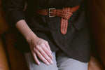 Vintage 1990s Woven Leather Belt