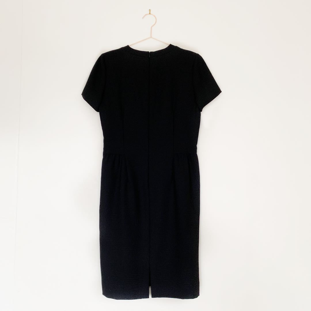 Vintage Pure Wool Black Dress