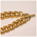 Vintage Chunky Gold Tone Chain Link Necklace