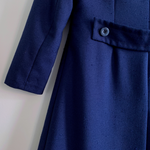Vintage 60s-70s Navy Blue French Style Light Pea Coat/ 70s Blue Trench Coat/ Vintage French Style Light-Weight Coat_Vintage_Gem_Paris