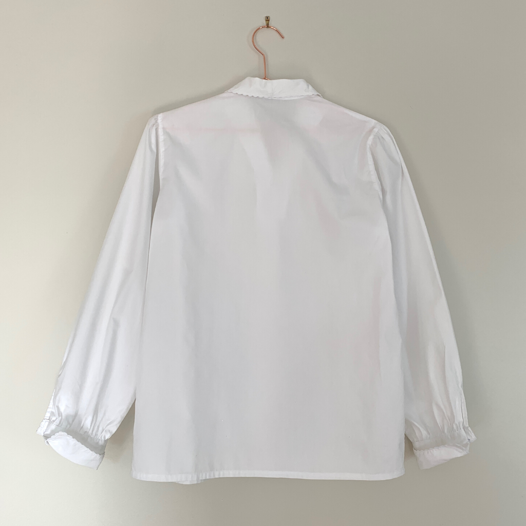 Vintage Collar Detail Cotton Shirt – Vintage Gem Paris